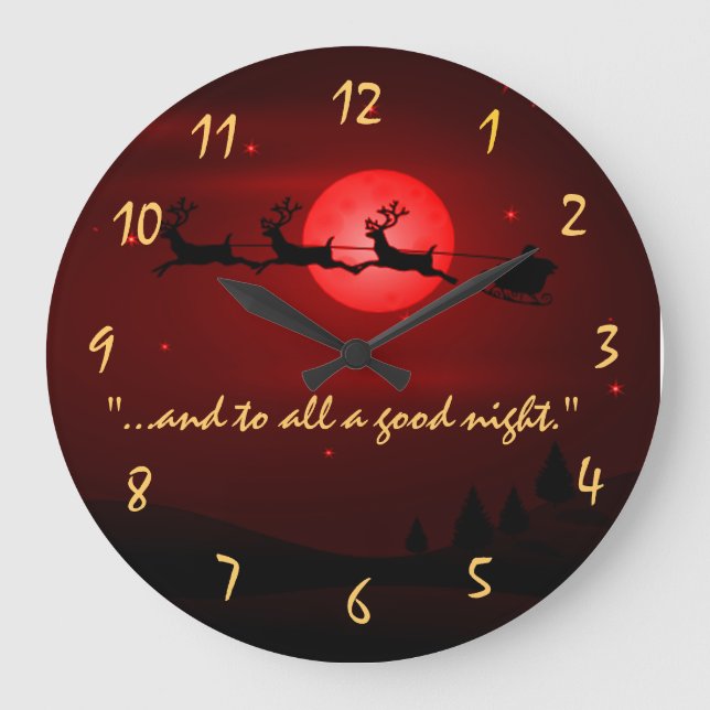 Relógio Grande Visita do Natal do Pai Natal (Frente)