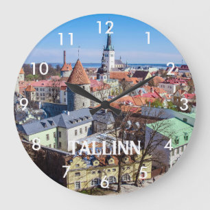 Relógio Grande Vista aérea de Tallinn centro na Estônia