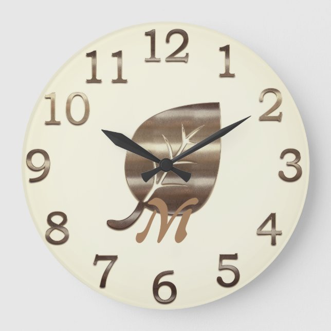 Relógio Grande Vista de Feriado Dourado Retroativo (Frente)