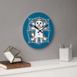 Relógio Grande Vitruvian Cat