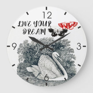 Relógio Grande Viva a sua cotação motivacional do Dream
