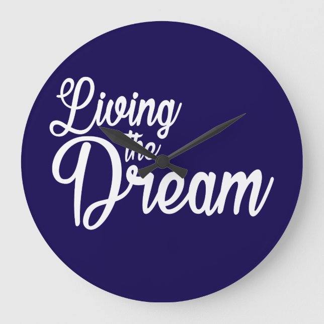 Relógio Grande Vivendo O Sonho Motivacional Inspiracional (Frente)