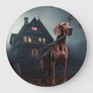 Relógio Grande Vizsla de Halloween Assustador
