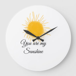 Relógio Grande você é meu raio solar amarelo alaranjado raios sol