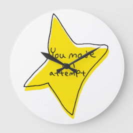 Relógio Grande Você Fez Uma Tentativa - Estrela Amarela