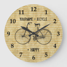 Relógio Grande Você mais a bicicleta iguala o amarelo antigo
