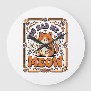Relógio Grande Você Me Conquistou No Meow Amor De Gato De São Val