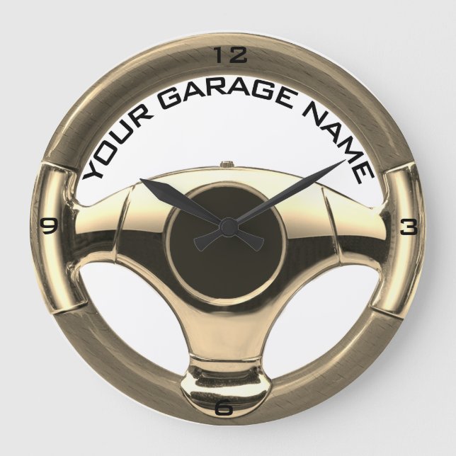 Relógio Grande volante para cromo de madeira de automóveis para e (Frente)