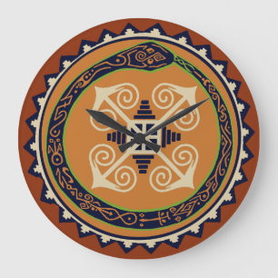 Relógio Grande VooDou Wall Clock - Oroburous Cobra com Caos