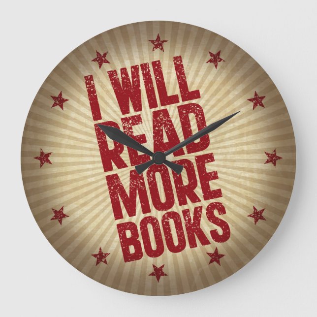 Relógio Grande Vou Ler Mais Livros (Frente)