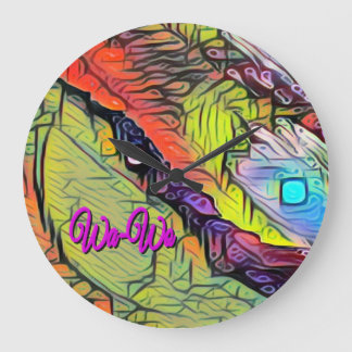 Relógio Grande Wa-Wo Wave NFT Art SUNSET PELO MAR 36