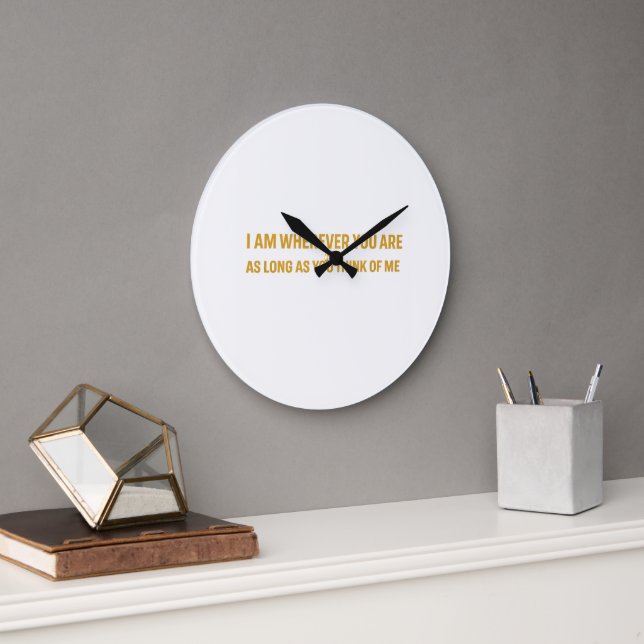 Relógio Grande Wall Clock, 10" Round Natural Wood Frame (Escritório)