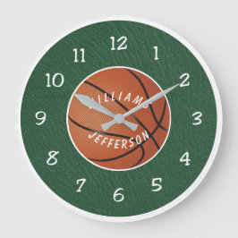 Relógio Grande Wall Clock for Basketball Fan personalize