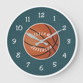 Relógio Grande Wall Clock for Basketball Fan personalize