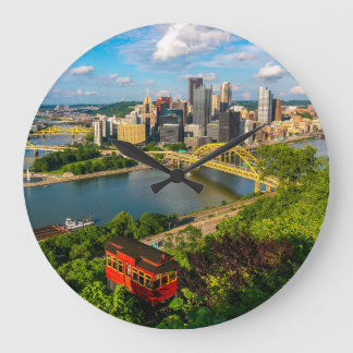 Relógio Grande Wall Clock Pittsburgh Foto Duquesne Incline