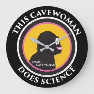 Relógio Grande Wall Clock Science Smart Cavewoman