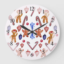 Relógio Grande Wall Clock Sweet Christmas