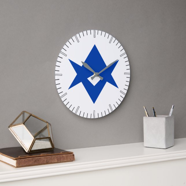 Relógio Grande Wall Clock with flag of Toyota City, Japan (Escritório)