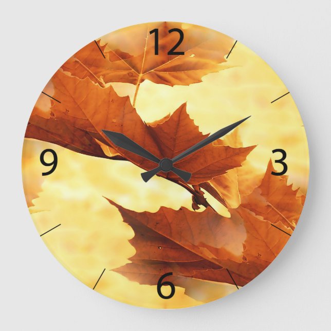 Relógio Grande Wallclock de outono - Personalizado (Frente)
