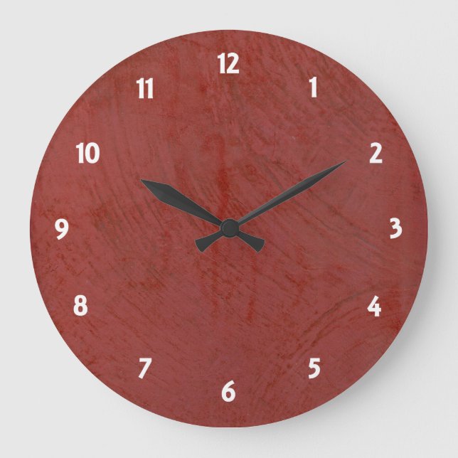 Relógio Grande Wallclock Redondo de Faux de Plaster Veneziano Ver (Frente)