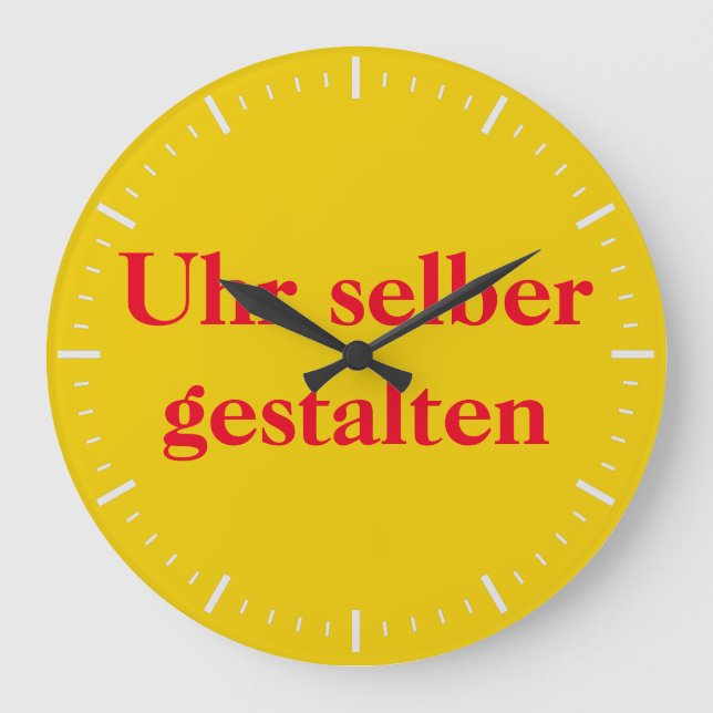 Relógio Grande Wanduhr selber gestalten (Frente)