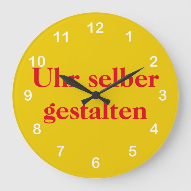 Relógio Grande Wanduhr selber gestalten (Frente)