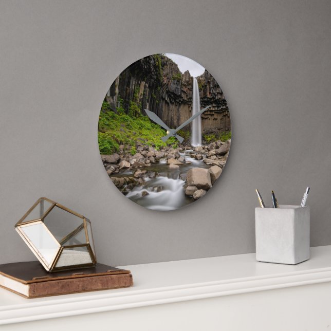 Relógio Grande Waterfalls | Svartifoss Waterfall, South Iceland (Escritório)