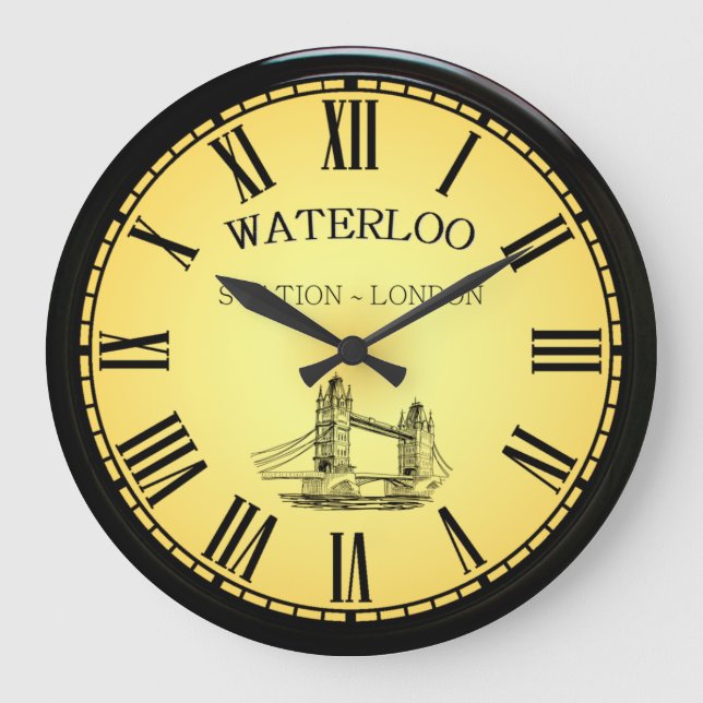 Relógio Grande Waterloo Station ~ Tower Bridge ~ Londres Inglater (Frente)