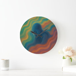 Relógio Grande Waves of Thought Abstract Expression