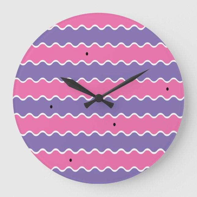 Relógio Grande Wavy Pattern Clock (Frente)