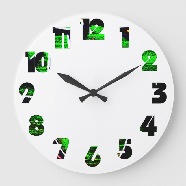 Relógio Grande wcn de Sobreposição de Número do grafite 18 (Frente)