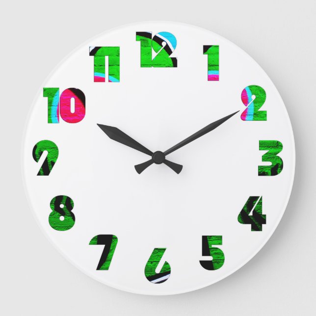 Relógio Grande wcn de Sobreposição do Número do grafite 12 (Frente)