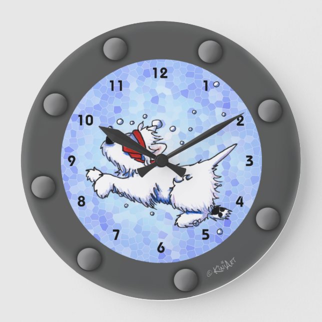 Relógio Grande Westid Diver Porthole Wall Clock (Frente)