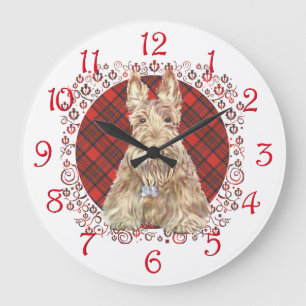 Relógio Grande Wheaten Scottie Tartan