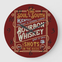 Whiskey Home Decor Wall Clock