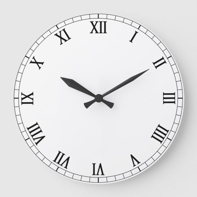 Relógio Grande White Attrative personalizável (Frente)