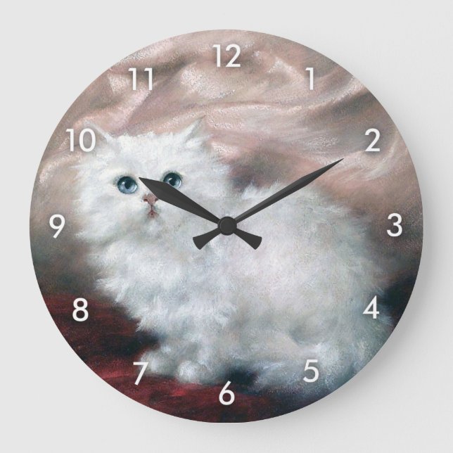 Relógio Grande White Kitten, Carl Kahler (Frente)