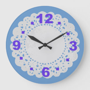 Relógio Grande White Lace Paper Doly Clock