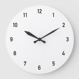 Relógio Grande White numbers wall clock