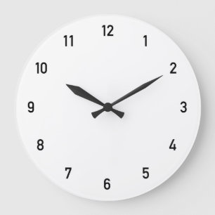 Relógio Grande White numbers wall clock