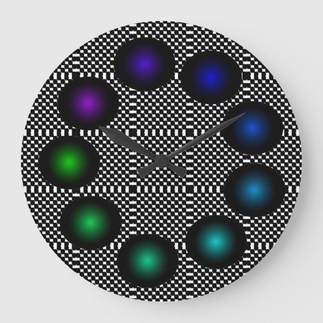 Relógio Grande Wild Art Fun Trippy Optical Illusion Unusual (Frente)