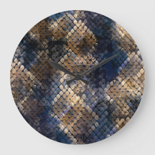 Relógio Grande Wild Snakeskin Watercolor Design