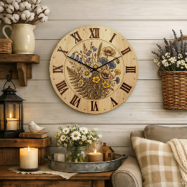 Relógio Grande Wildflower Wall Clock