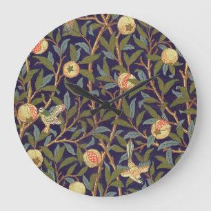 Relógio Grande William Morris Bird E Pomegranate Vintage Floral