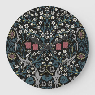 Relógio Grande William Morris Blackthorn Floral Art Nouveau