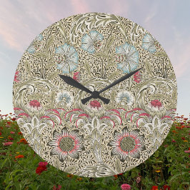 Relógio Grande William Morris Corncockle Cream Blue e Rosa
