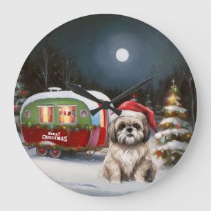 Relógio Grande Winter Havanese Caravan Christmas Adventure