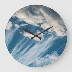 Relógio Grande Wispy Cirrus Clouds and Blue Sky - Skyscape Fine A