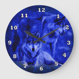 Relógio Grande Wolf Clocks de inverno