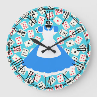 Relógio Grande Wonderland Alice Pattern